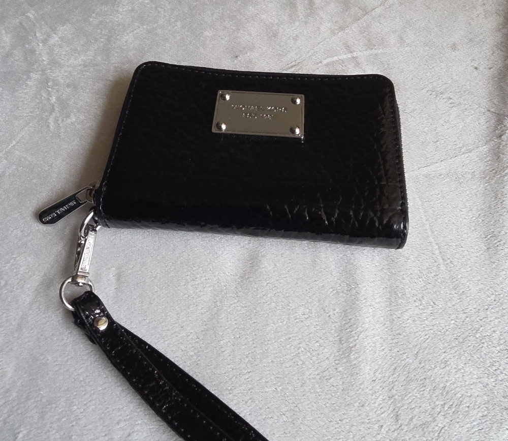 Michael Kors Black Textured Wristlet